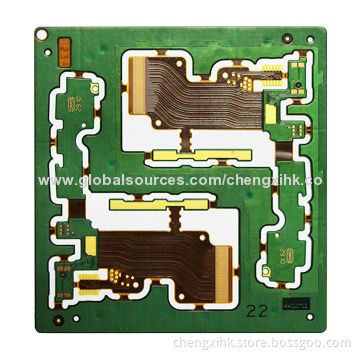 FPC Rigid-flex Combine with 6 Layers, Immersion Gold Finishing